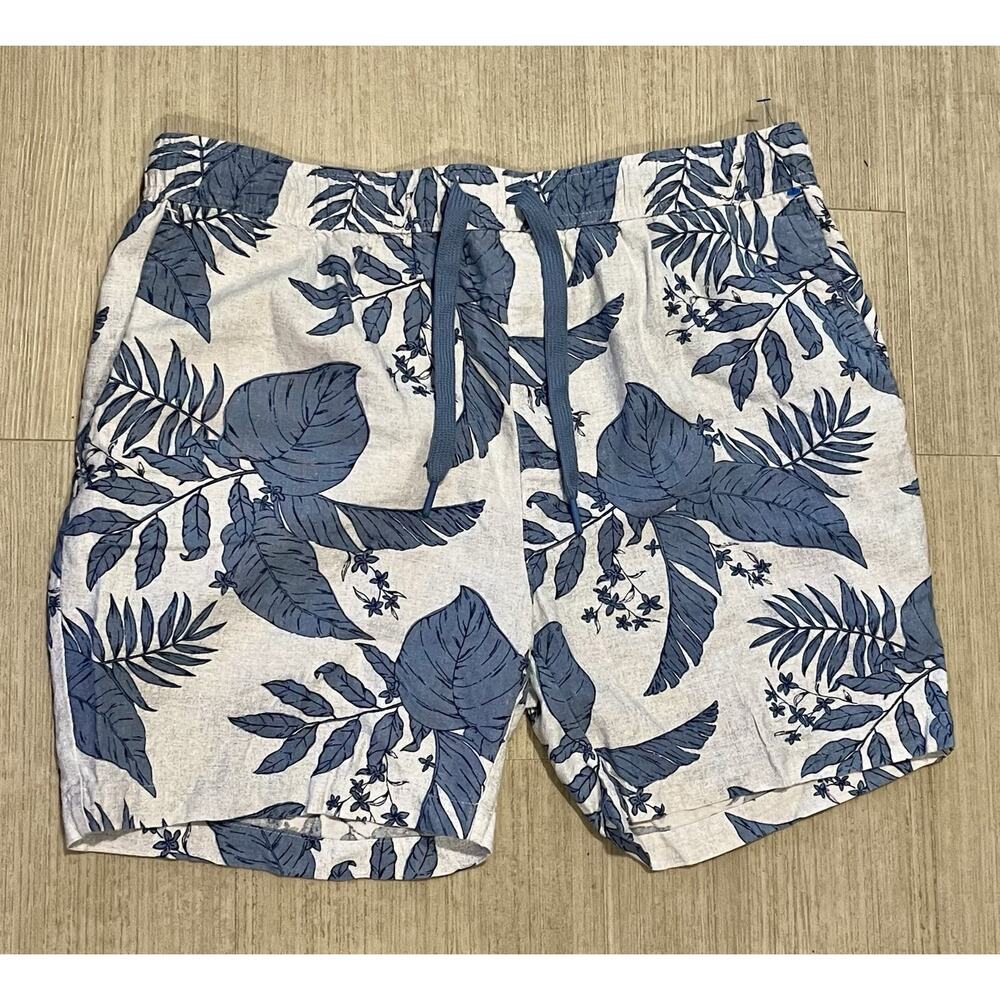 Vintage Summer Linen Blend Shorts Surfer Beach Size XL